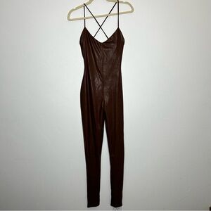Naked Wardrobe Brown Jumpsuit